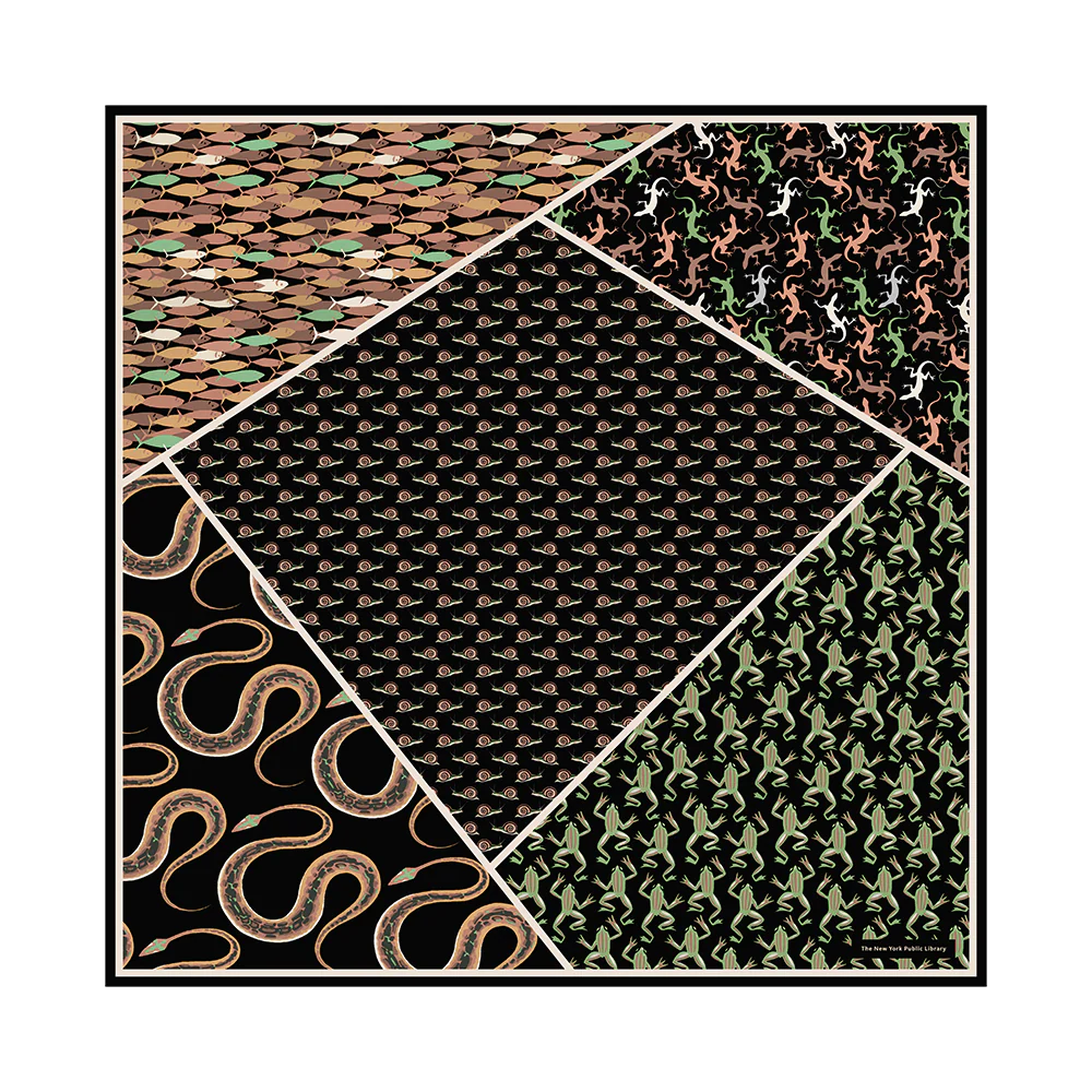 NYPL Reptile House Pleated Diamond Scarf - Image 4
