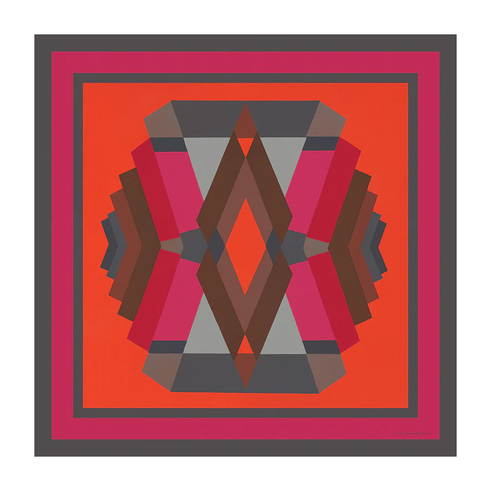 NYPL Rhomboid & Square Silk Scarf