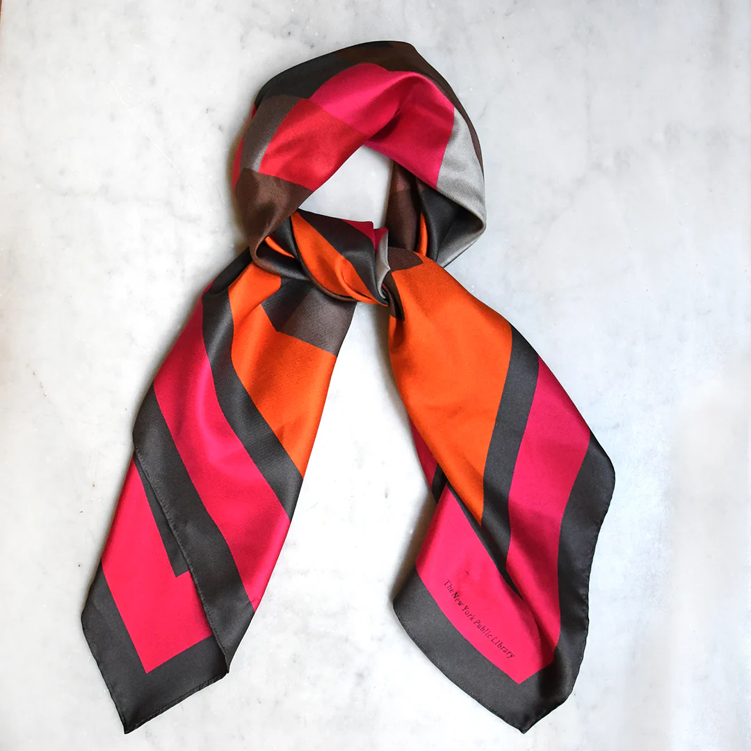 NYPL Rhomboid & Square Silk Scarf - Image 2