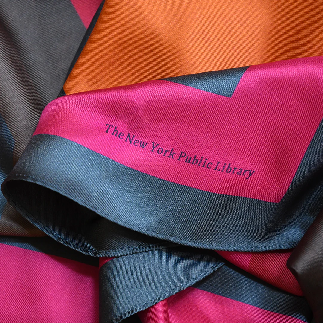 NYPL Rhomboid & Square Silk Scarf - Image 3