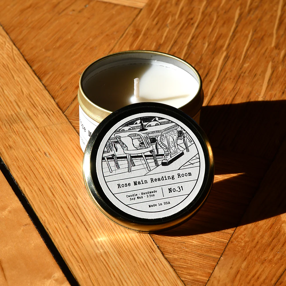 NYPL Rose Main Reading Room Travel Tin Candle - Image 2