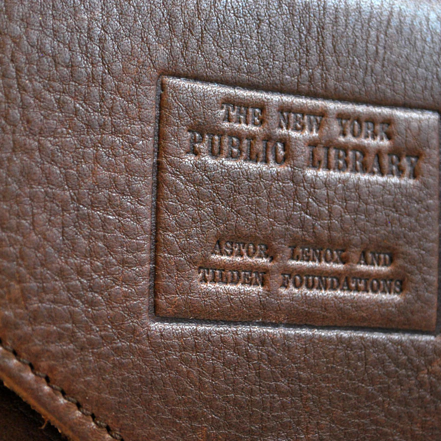 NYPL Stamp Leather Envelope Pouch - Image 3