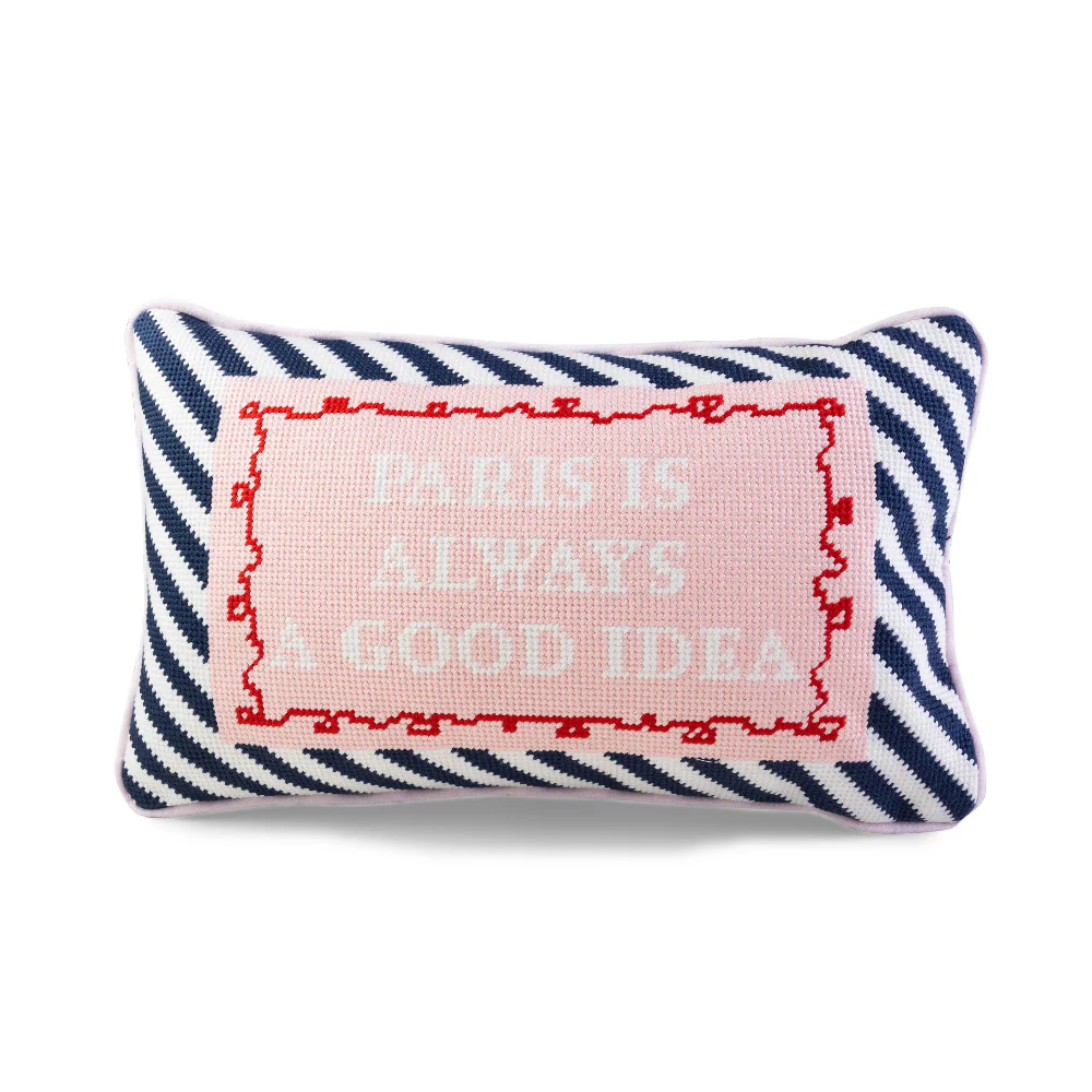 Paris Needlepoint Pillow - Image 3