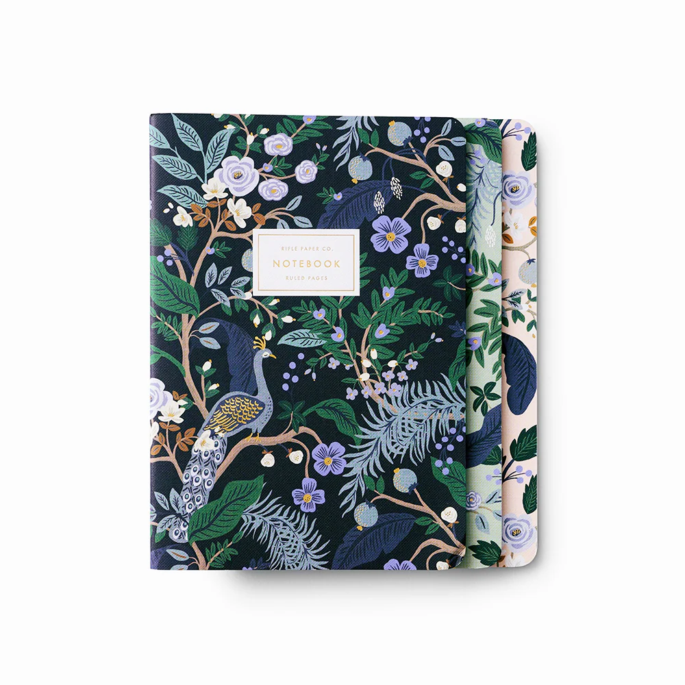 Peacock Stitched Notebook Set
