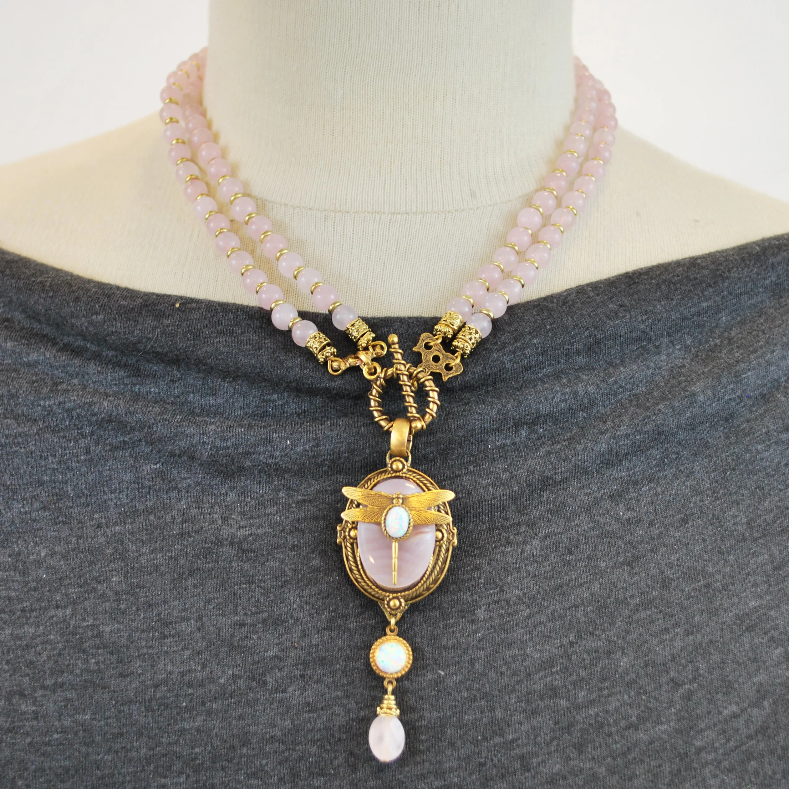 Pink Dragonfly Necklace - Image 2