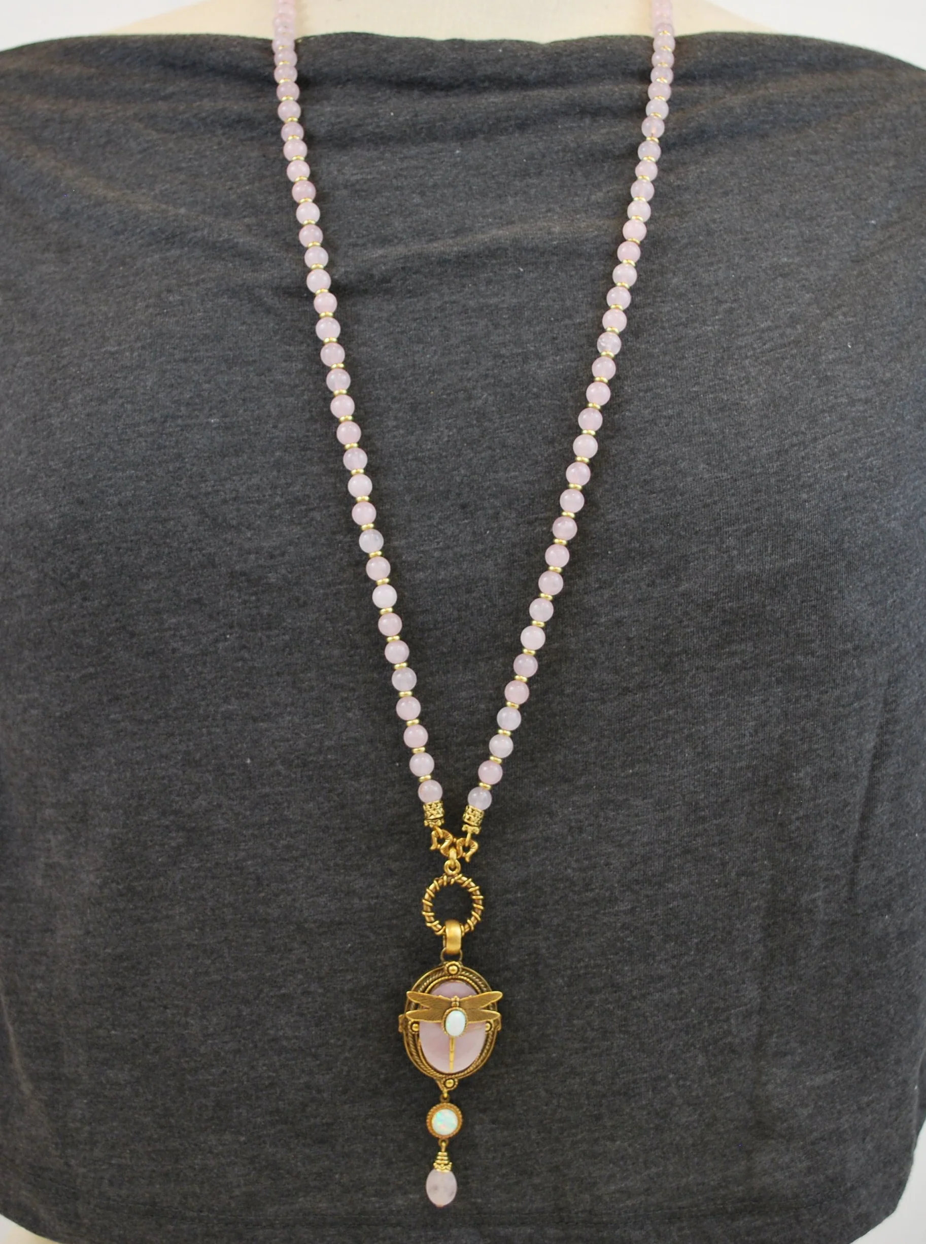 Pink Dragonfly Necklace - Image 3