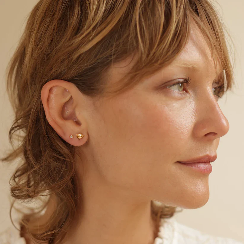 Rays of Light Stud Earrings - Image 2