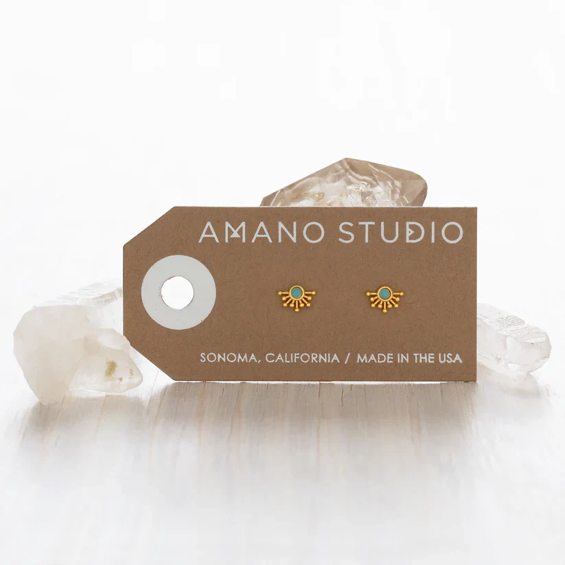Rays of Light Stud Earrings - Image 4