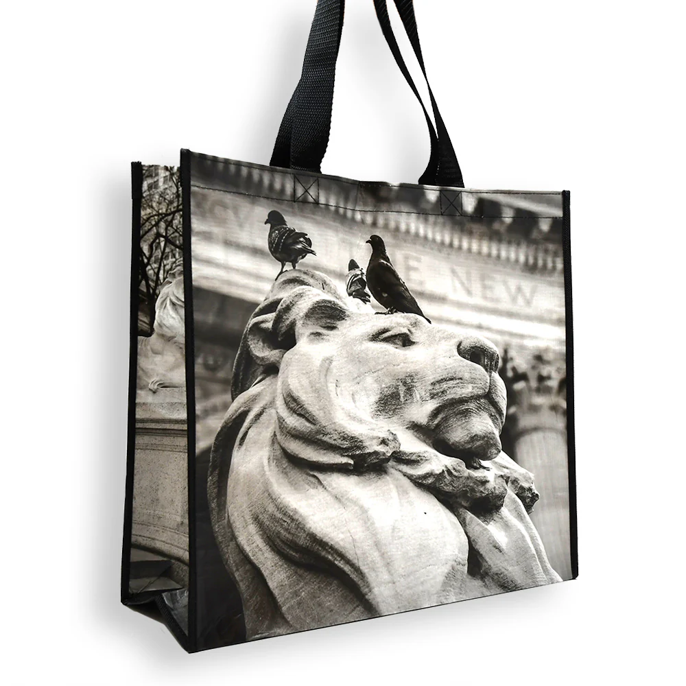 Recycled NYPL Lions Tote - Image 2
