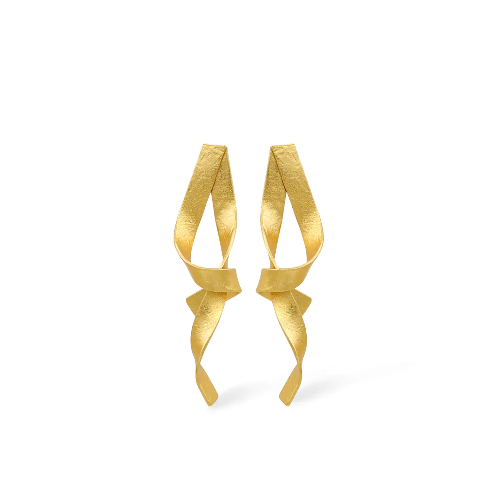 Ribbon Post Earrings