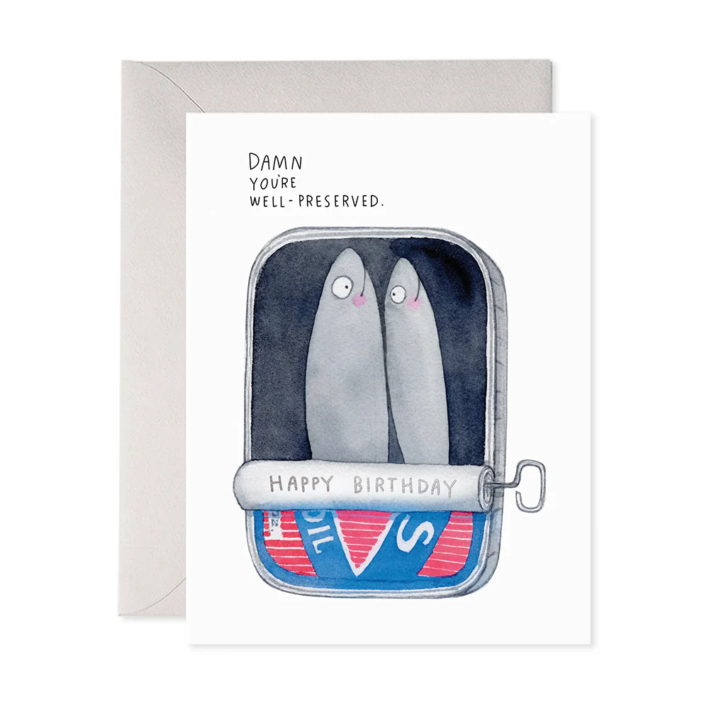Sardines Birthday Notecard
