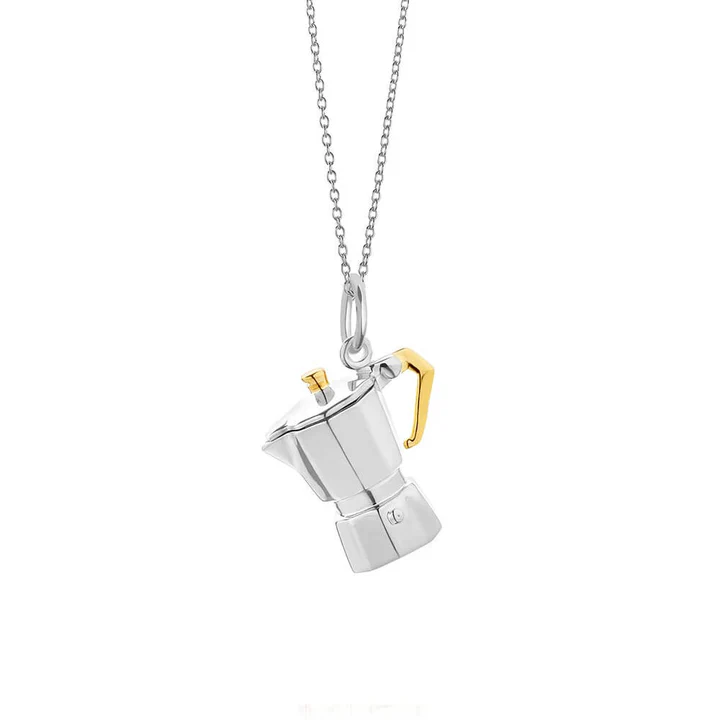 Silver Espresso Coffee Pot Charm - Image 3