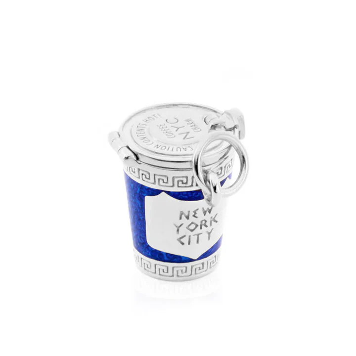 Silver New York City Coffee Cup Charm - Image 5
