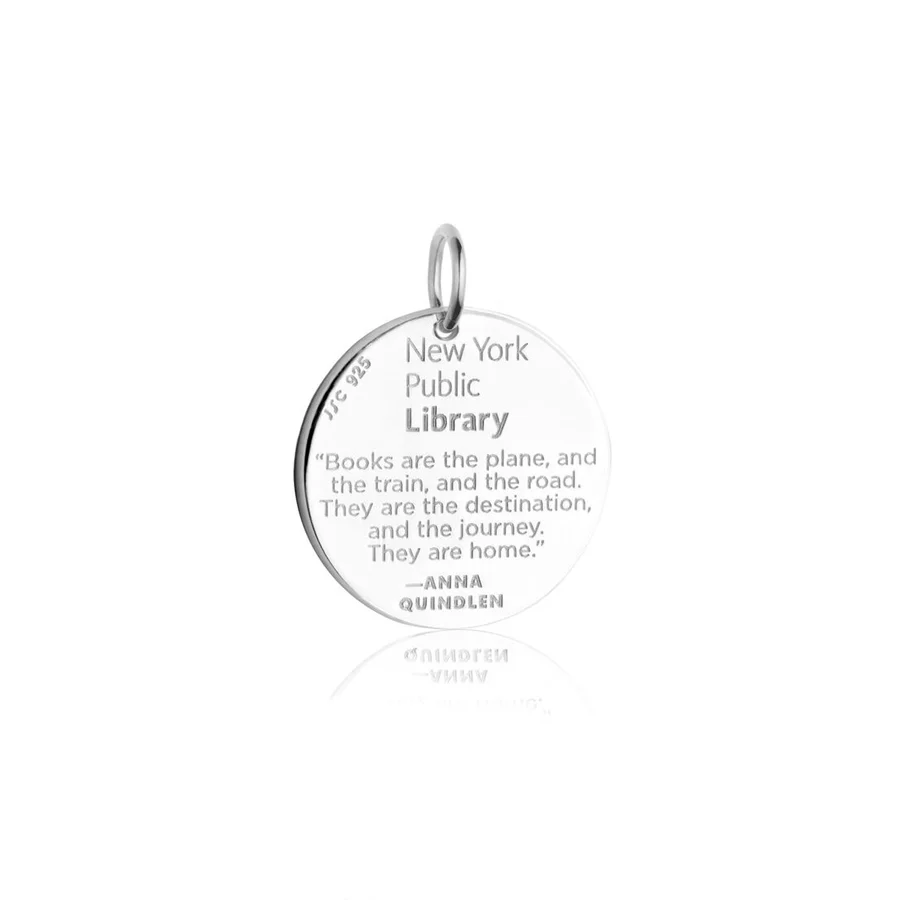 Silver NYPL Lion Charm Necklace - Image 3