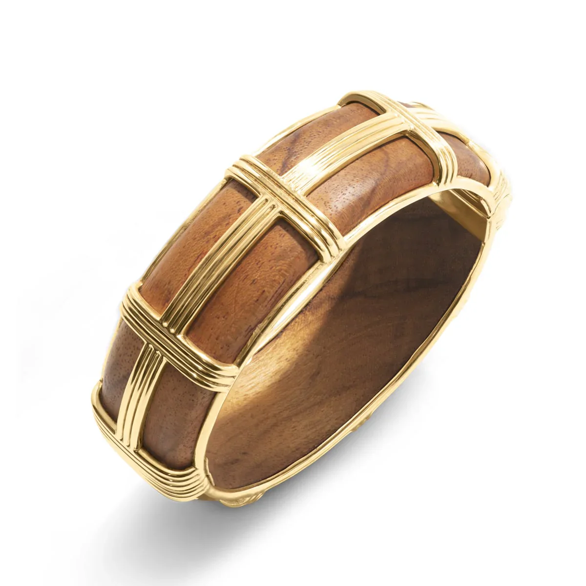 Teak Gaia Hinged Bangle - Image 5