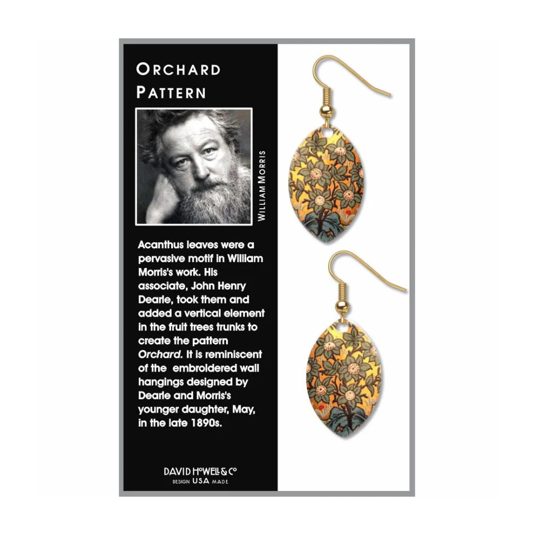 William Morris Orchard Pattern Earrings - Image 3